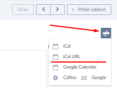 Integrace kalendáře pomocí iCal URL